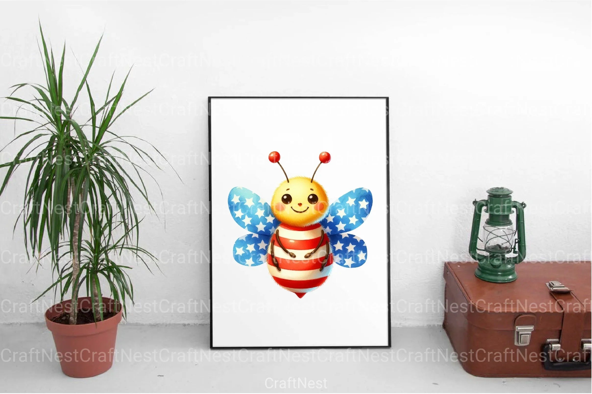 4th of July Boney Bee Clipart Bundle - CraftNest - Digital Crafting and Art