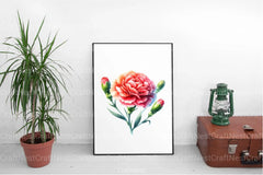Carnation Clipart Bundle - CraftNest - Digital Crafting and Art