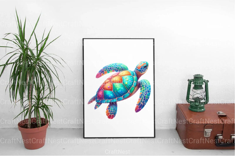 Sea Turtle Pool Party Clipart Bundle - CraftNest - Digital Crafting and Art