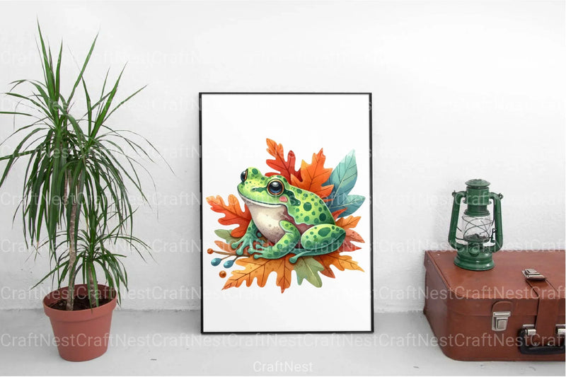 Autumn Frog Clipart Bundle 99 - CraftNest - Digital Crafting and Art