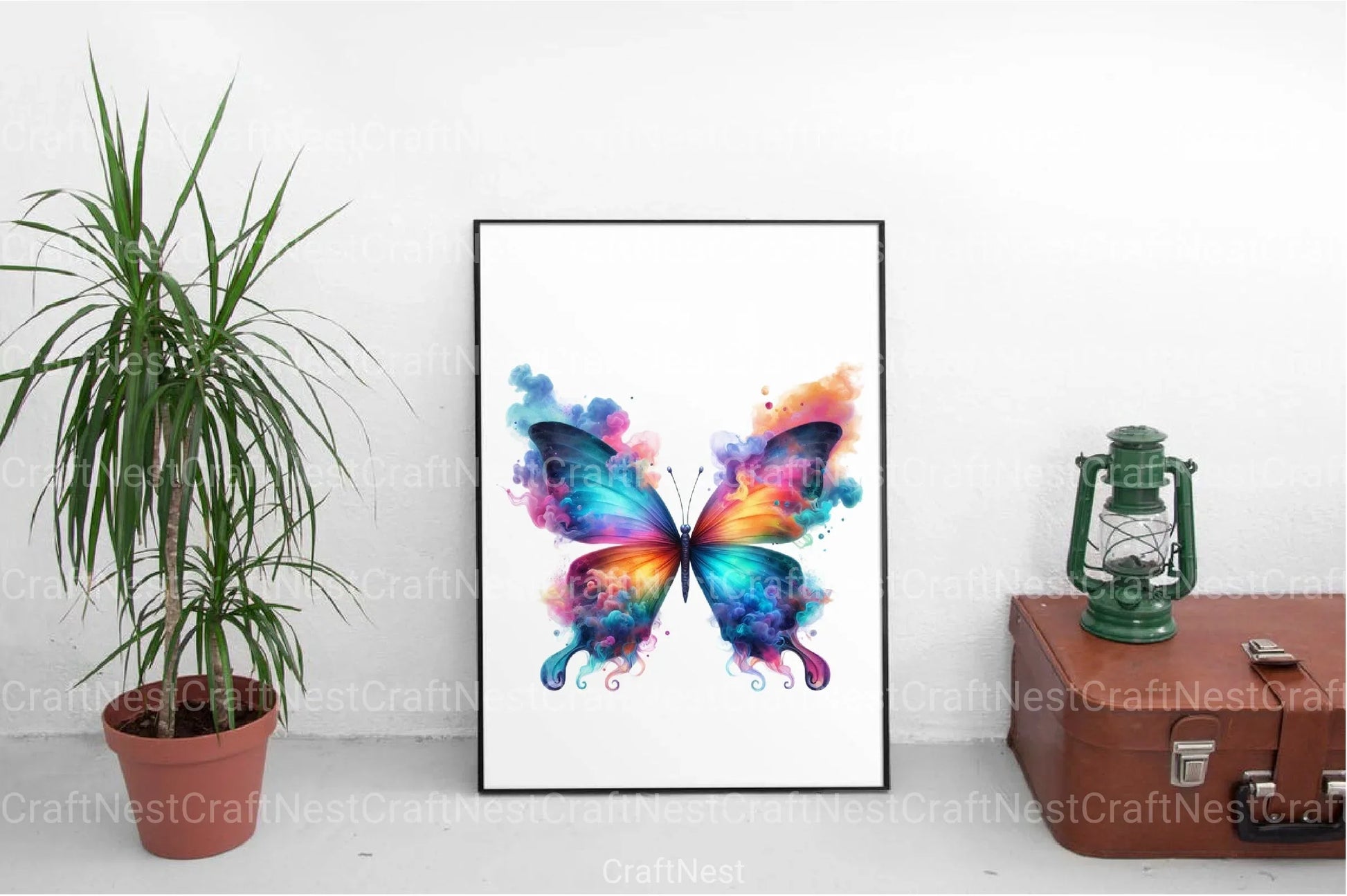 Rainbow Smoke Butterflies Clipart Bundle - CraftNest - Digital Crafting and Art