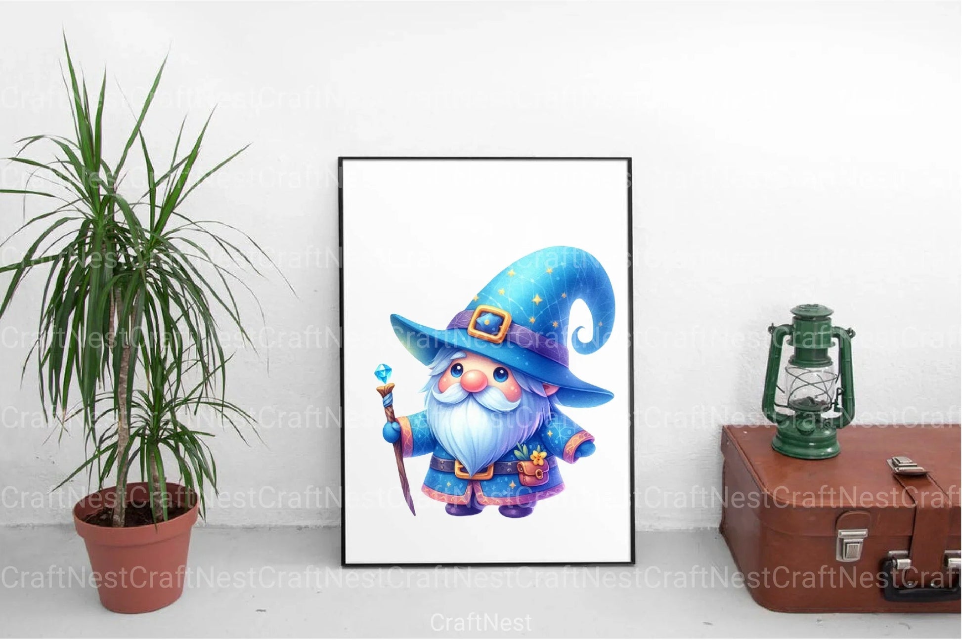Magic Blue Gnomes Clipart Bundle - CraftNest - Digital Crafting and Art