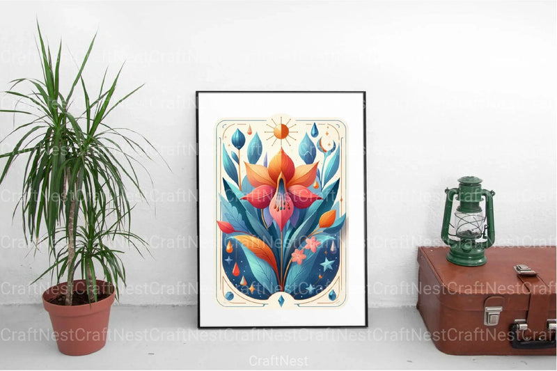 Birth Month Flower Tarot Card Clipart Bundle - CraftNest - Digital Crafting and Art