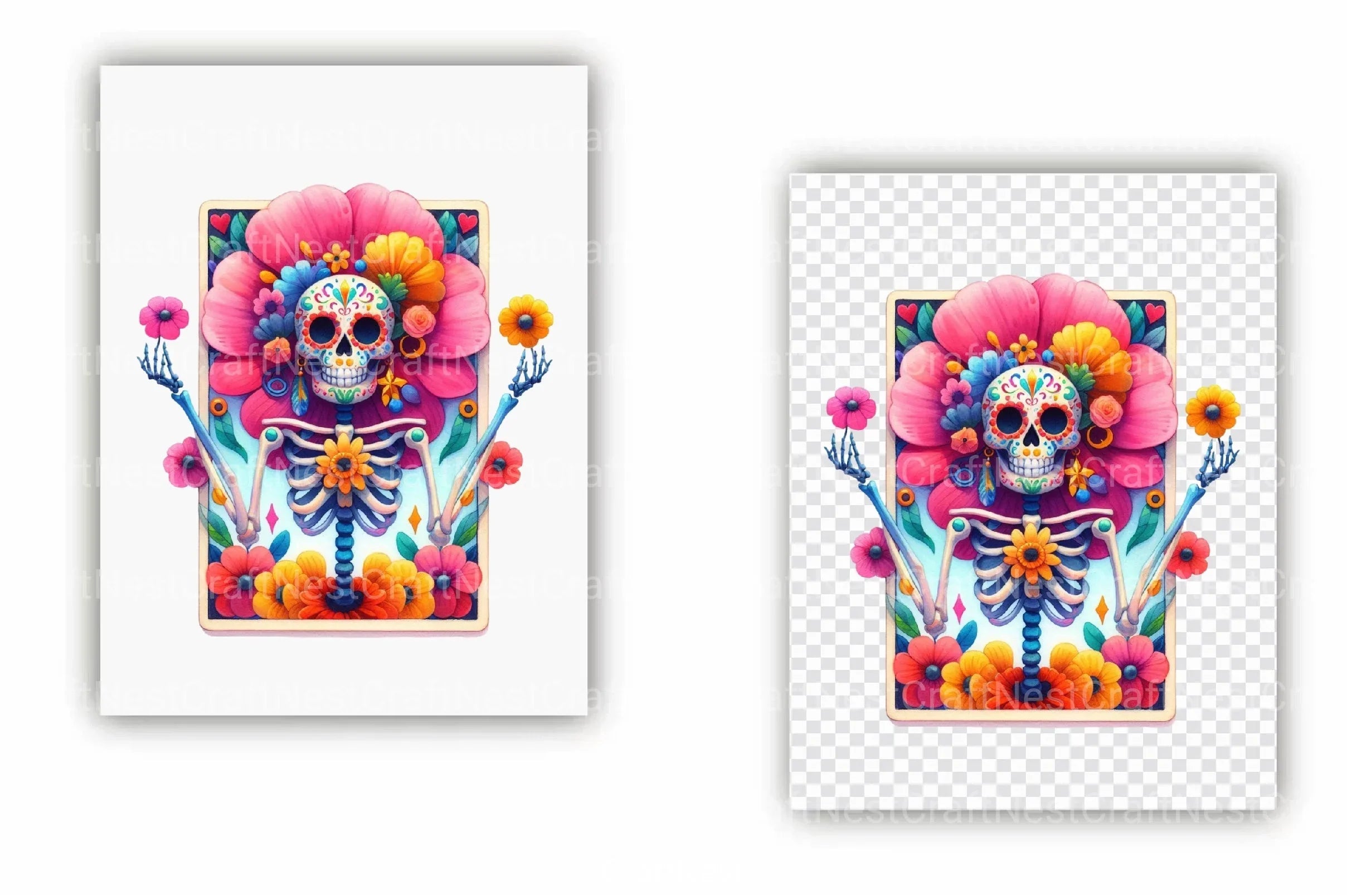 Funny Skeleton Tarot Card Clipart Bundle 8 - CraftNest - Digital Crafting and Art