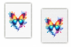 Rainbow Smoke Butterflies Clipart Bundle - CraftNest - Digital Crafting and Art