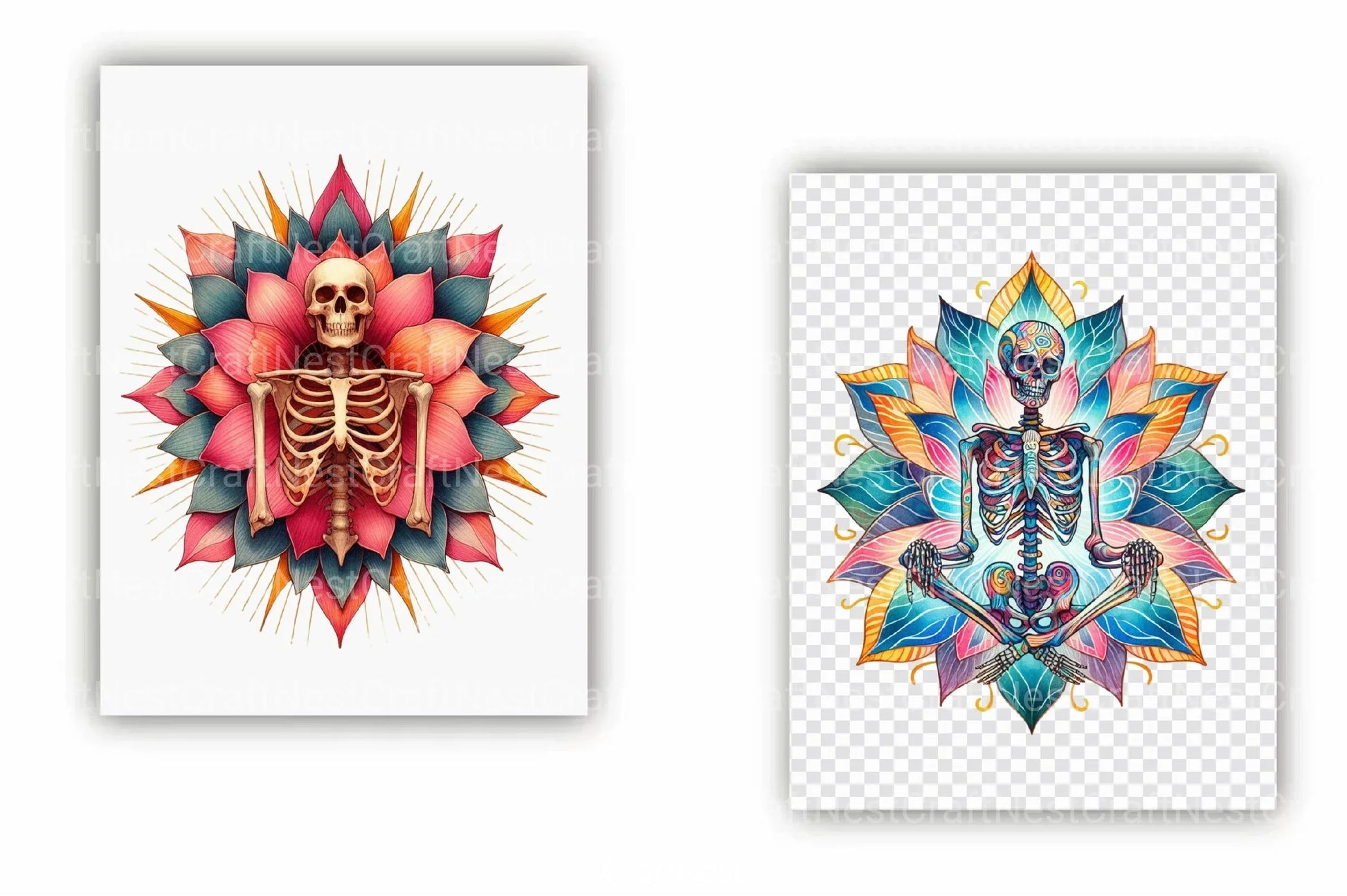 Ancient Skeleton Tarot Card Clipart Bundle - CraftNest - Digital Crafting and Art