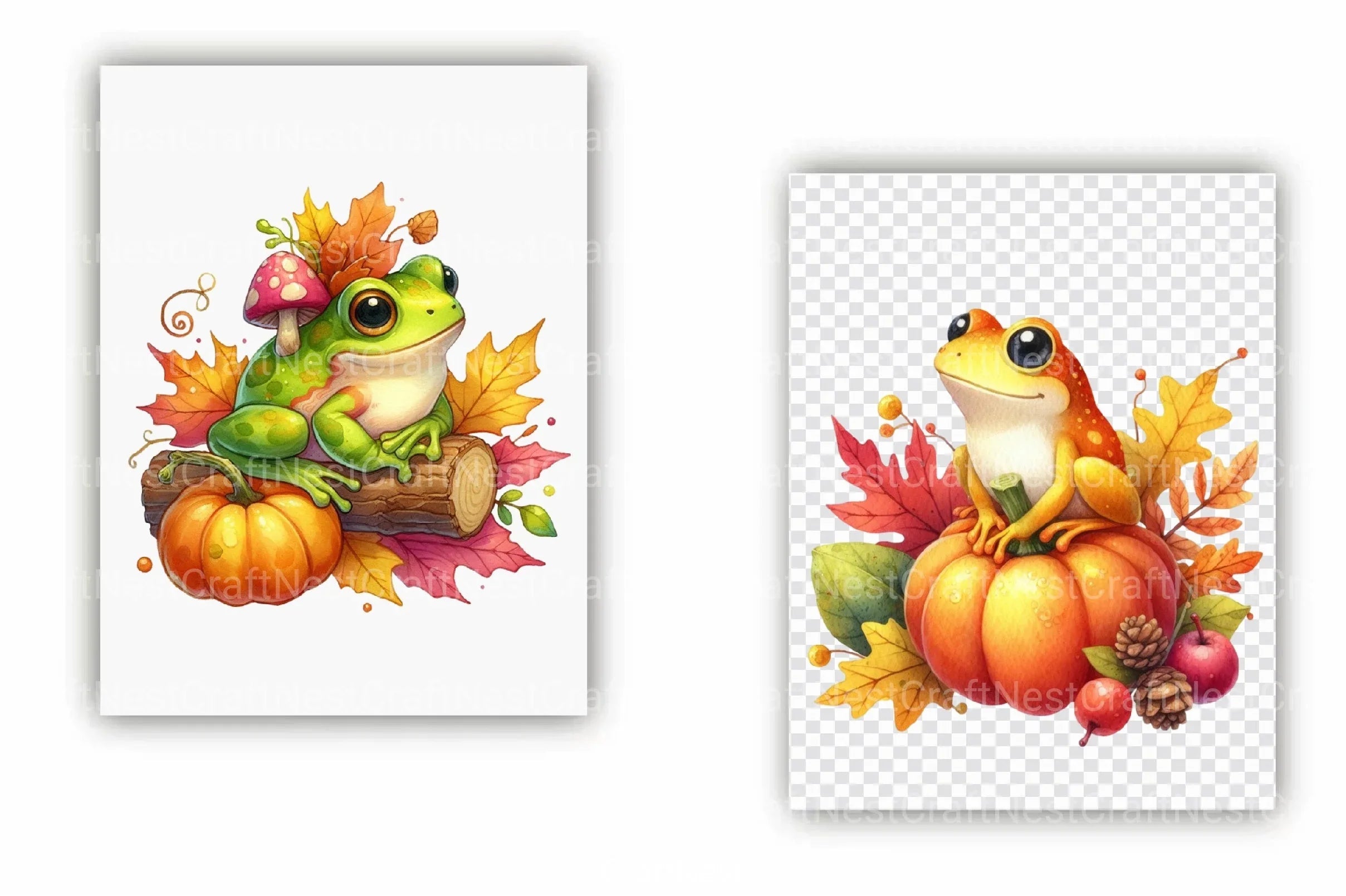 Autumn Frog Clipart Bundle 99 - CraftNest - Digital Crafting and Art