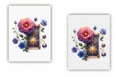 Flowers Tarot Cards Clipart Bundle 3 - CraftNest - Digital Crafting and Art