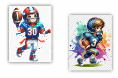 American Football Kid Clipart Bundle - CraftNest - Digital Crafting and Art