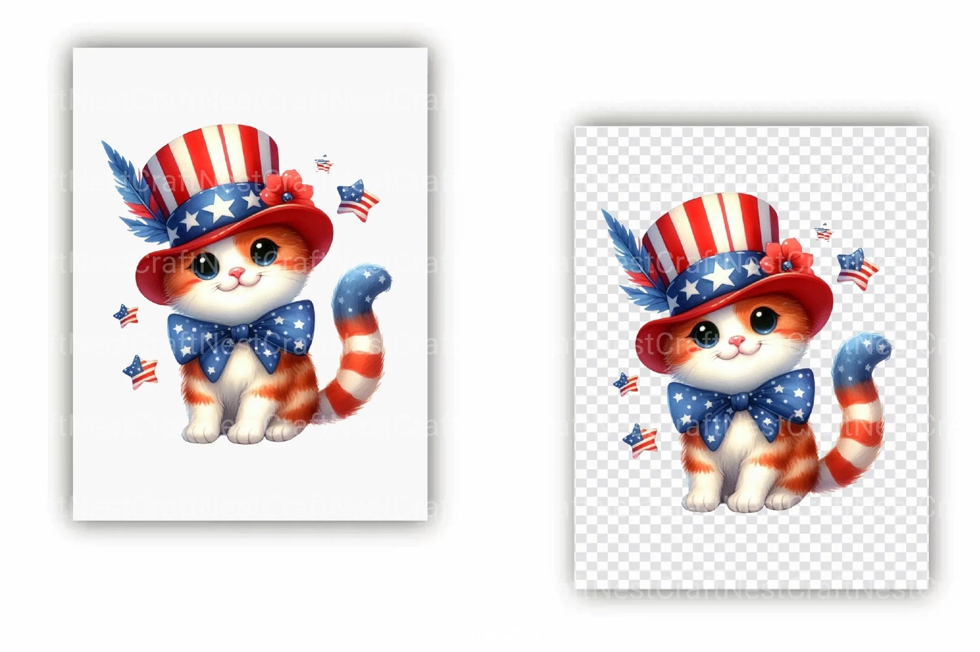 4th of July Cats Clipart Bundle - CraftNest - Digital Crafting and Art