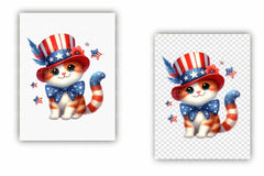 4th of July Cats Clipart Bundle - CraftNest - Digital Crafting and Art