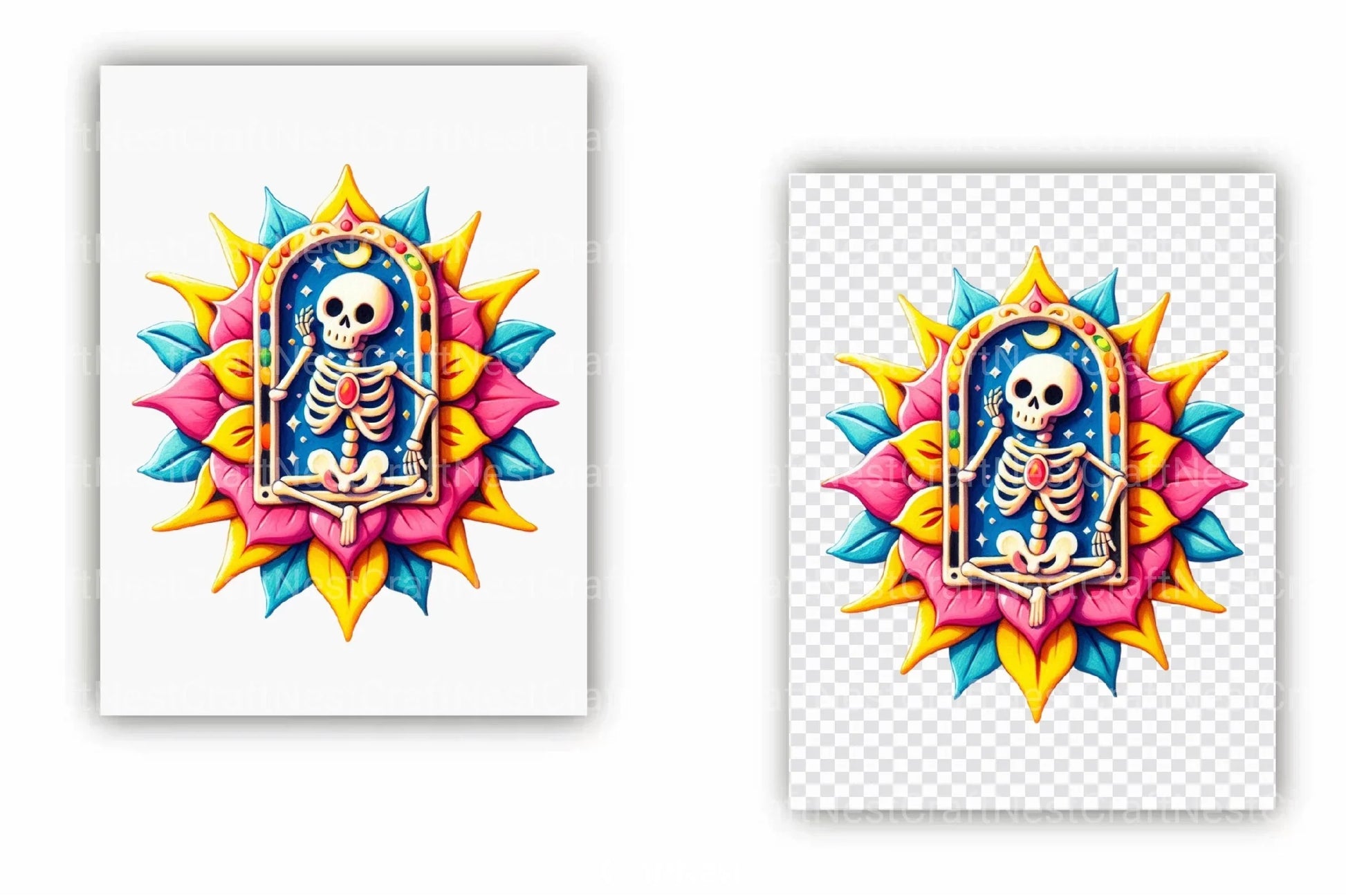 Funny Skeleton Tarot Card Clipart Bundle 1 - CraftNest - Digital Crafting and Art