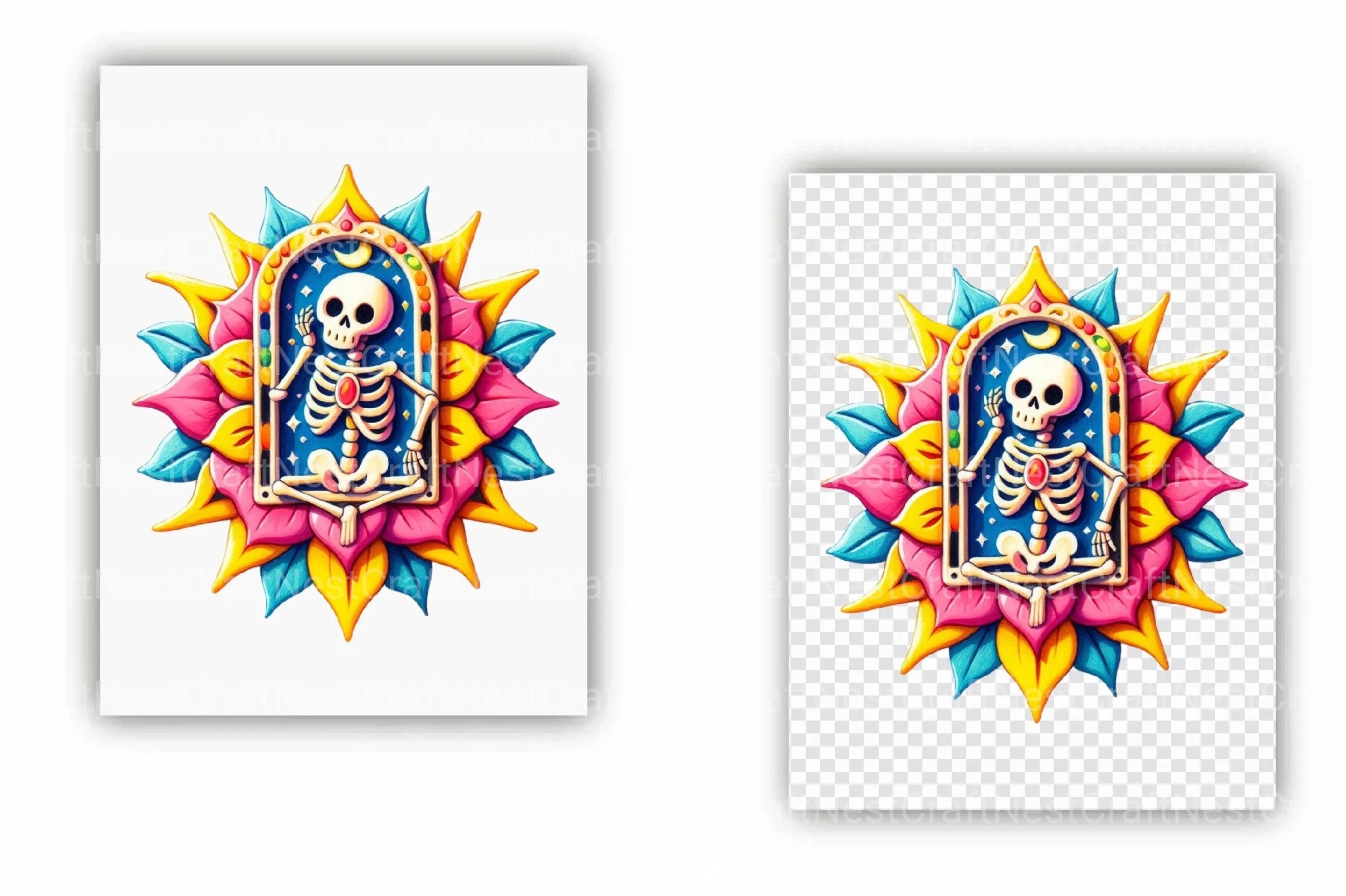 Funny Skeleton Tarot Card Clipart Bundle 1 - CraftNest - Digital Crafting and Art