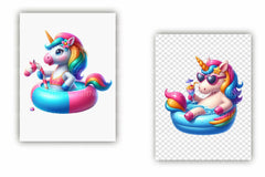 Funny Unicorn Pool Party Clipart Bundle - CraftNest - Digital Crafting and Art