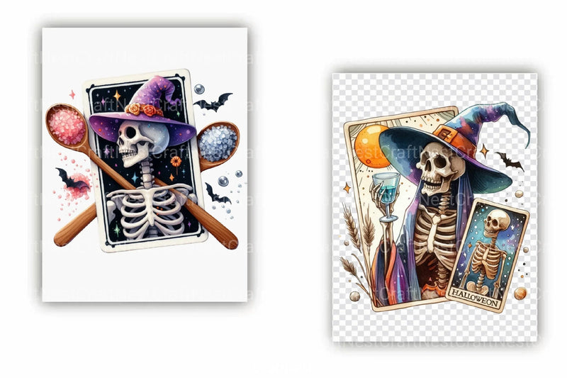 Salty Witch Tarot Halloween Clipart Bundle - CraftNest - Digital Crafting and Art
