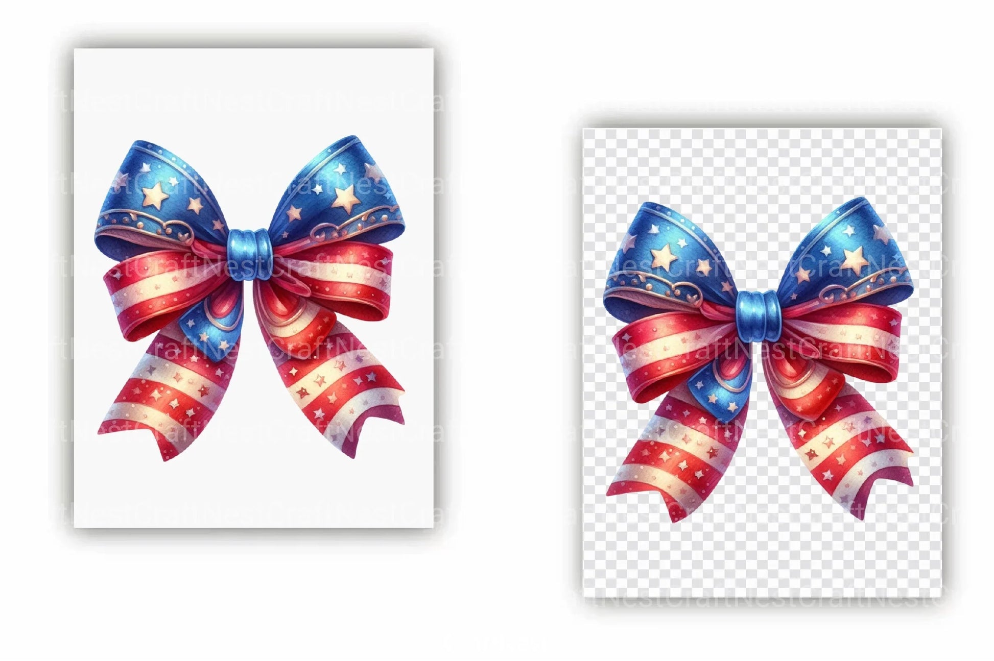 4th of July Bows Clipart Bundle - CraftNest - Digital Crafting and Art