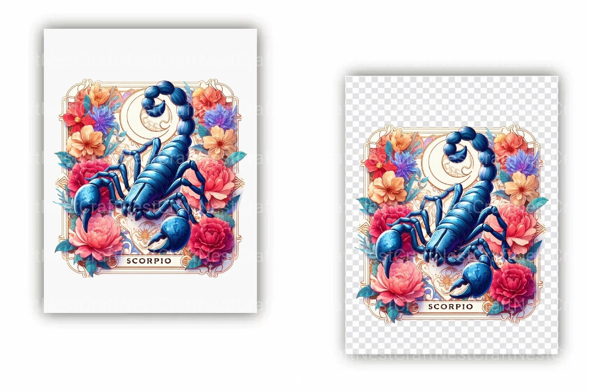 Scorpio Tarot Card Clipart Bundle - CraftNest - Digital Crafting and Art