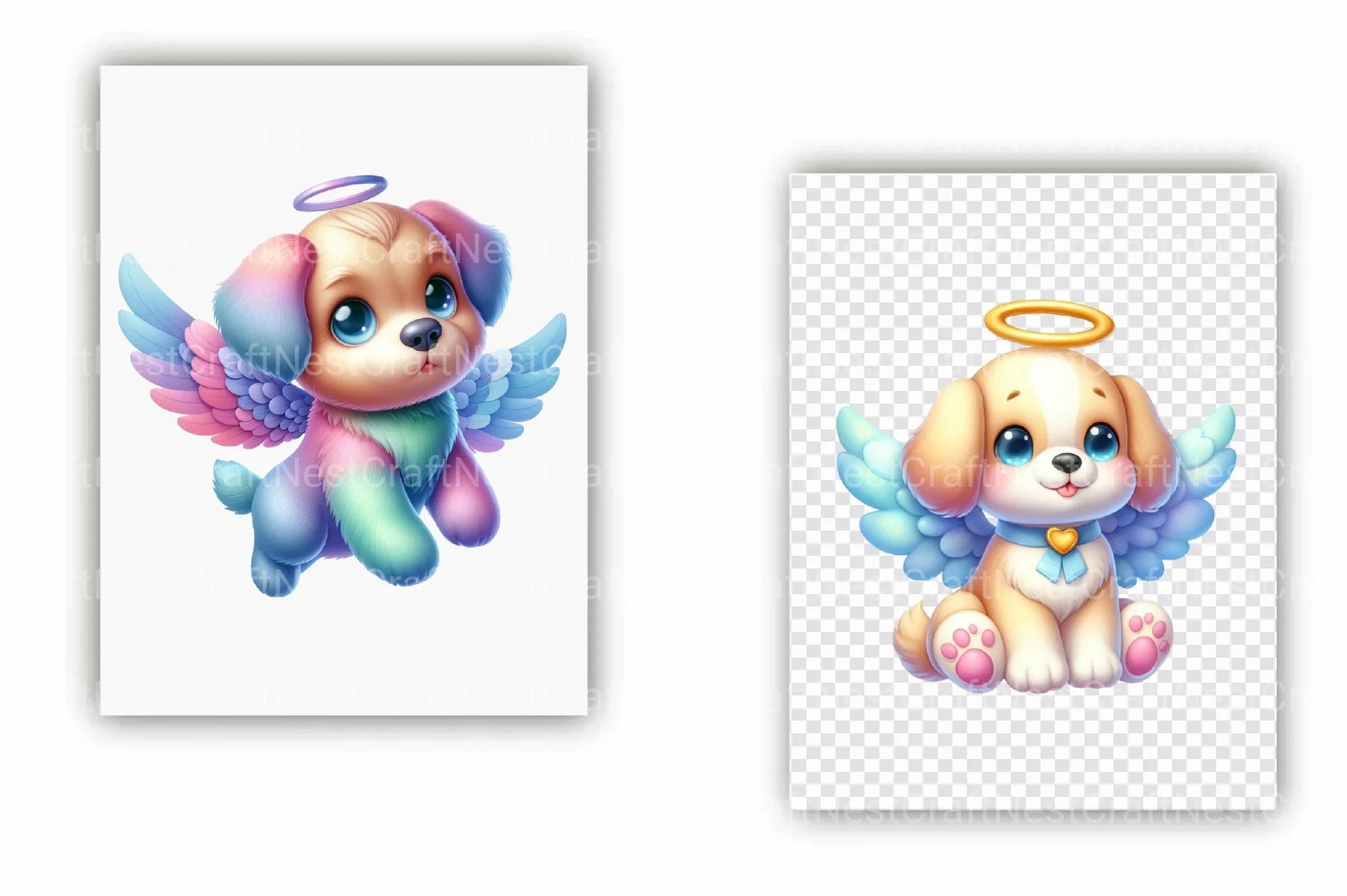 Dog Angels Clipart Bundle - CraftNest - Digital Crafting and Art