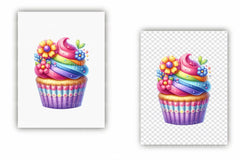 Yummy Cupcakes Clipart Bundle - CraftNest - Digital Crafting and Art