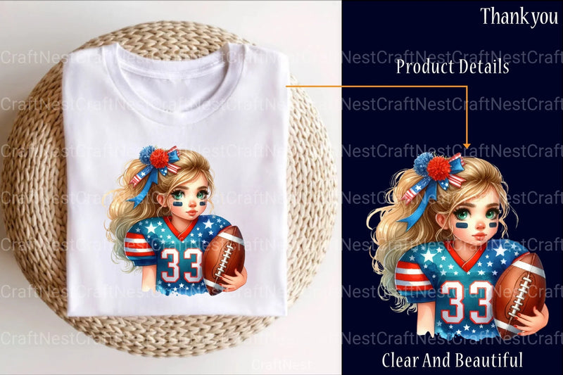 American Football Kid Clipart Bundle - CraftNest - Digital Crafting and Art