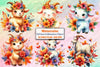 Fall Goat Clipart Bundle