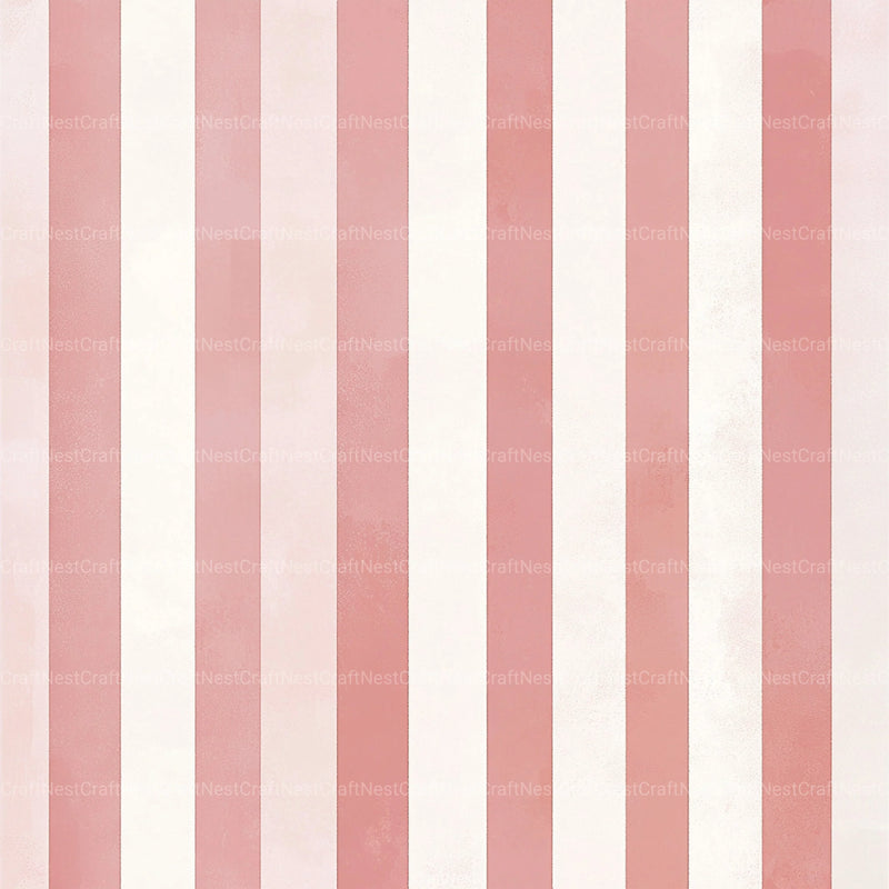 Blush Pink Stripes Pattern Digital Paper - CraftNest - Digital Crafting and Art