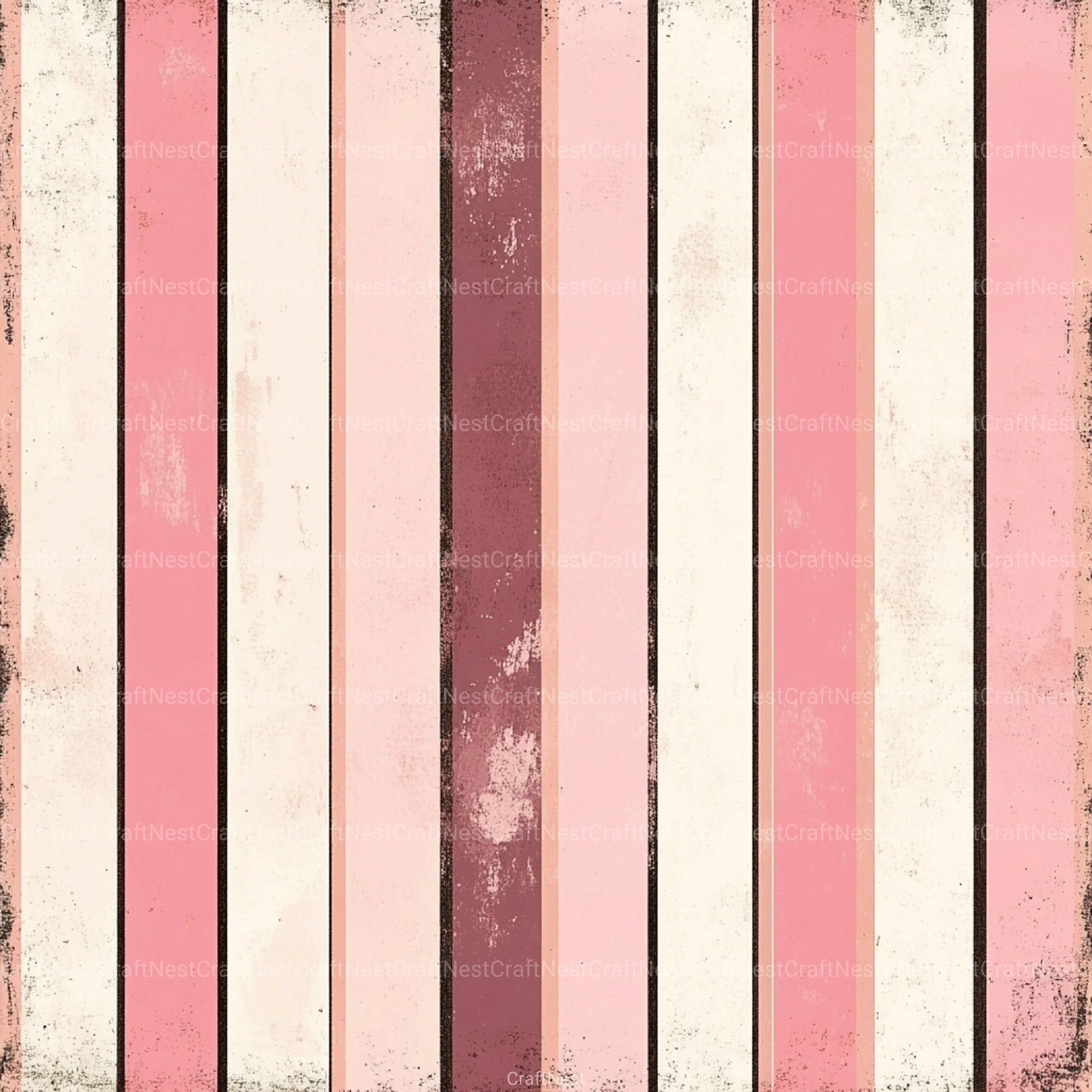 Blush Pink Stripes Pattern Digital Paper - CraftNest - Digital Crafting and Art
