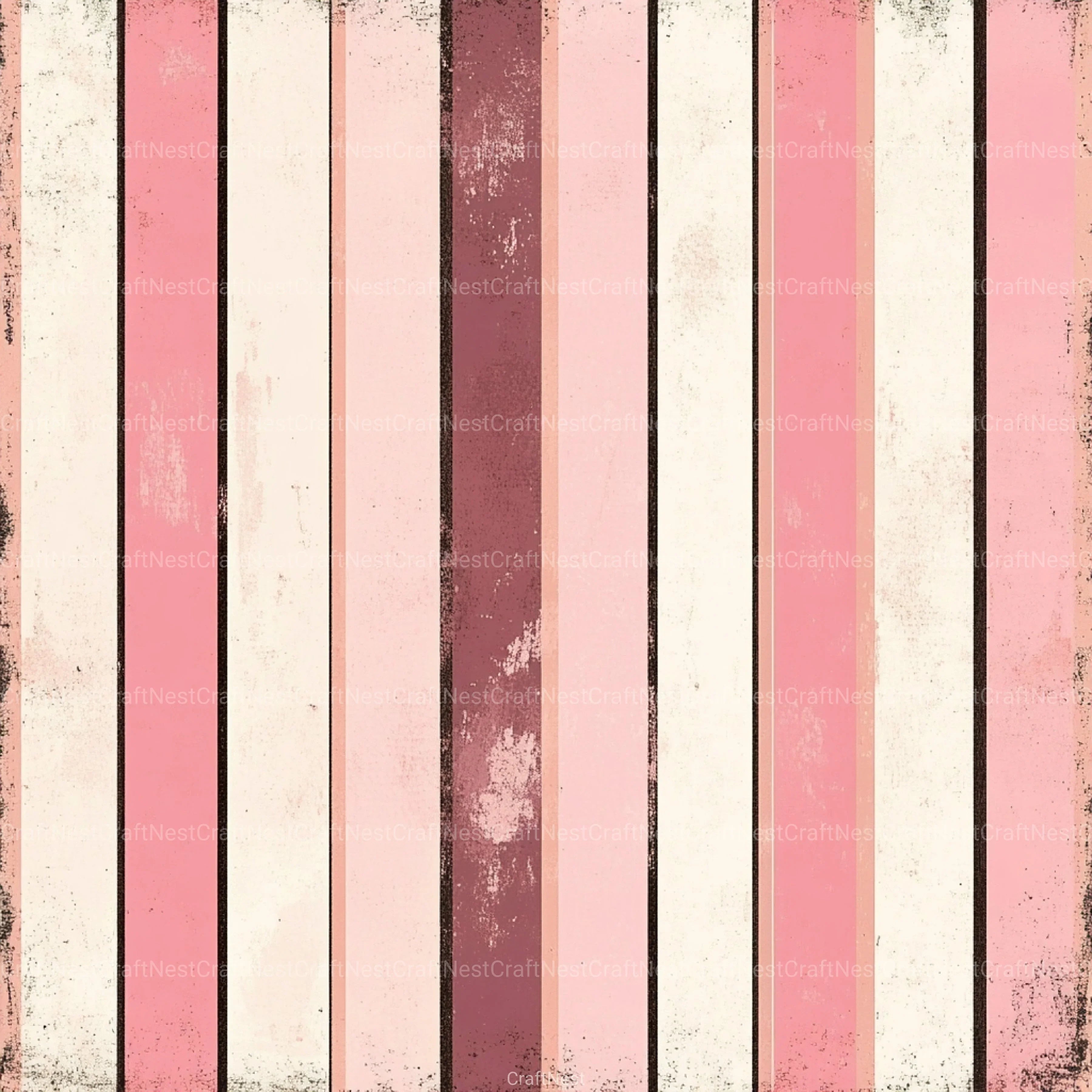 Blush Pink Stripes Pattern Digital Paper - CraftNest - Digital Crafting and Art