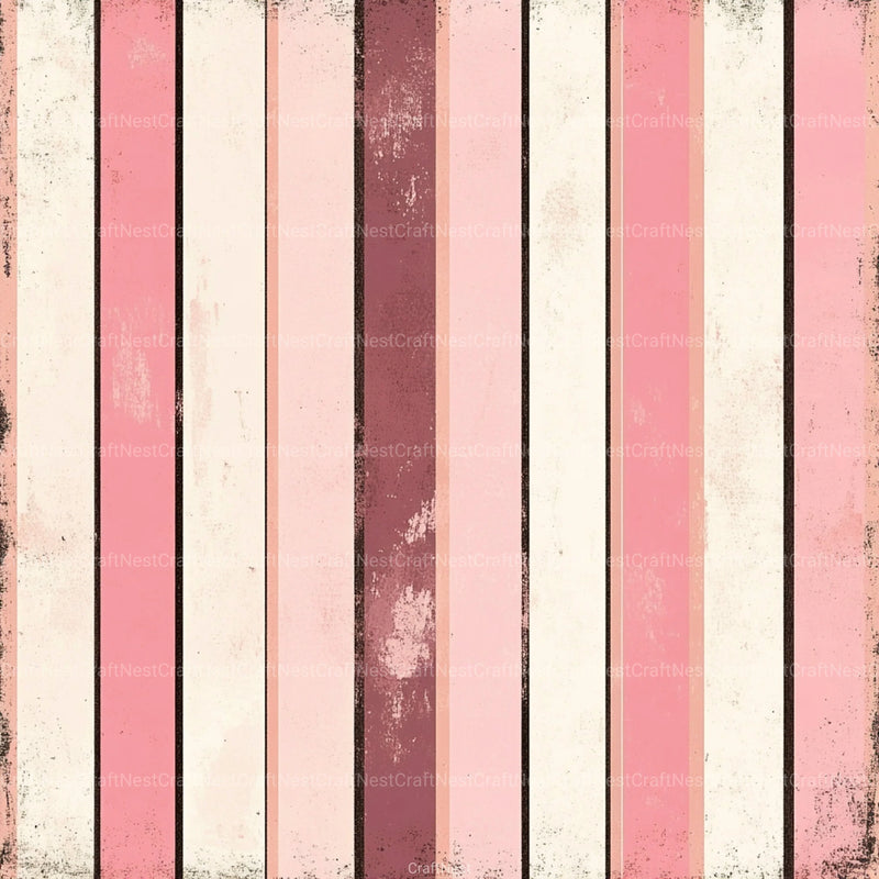Blush Pink Stripes Pattern Digital Paper - CraftNest - Digital Crafting and Art