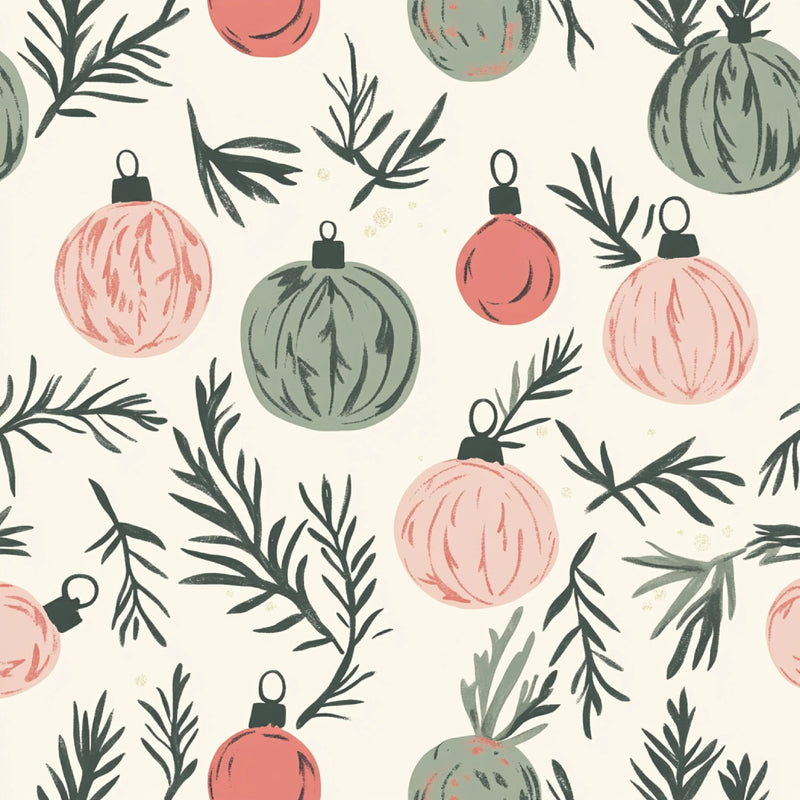 Blush Sage Seamless Christmas Patterns Digital Paper - CraftNest - Digital Crafting and Art