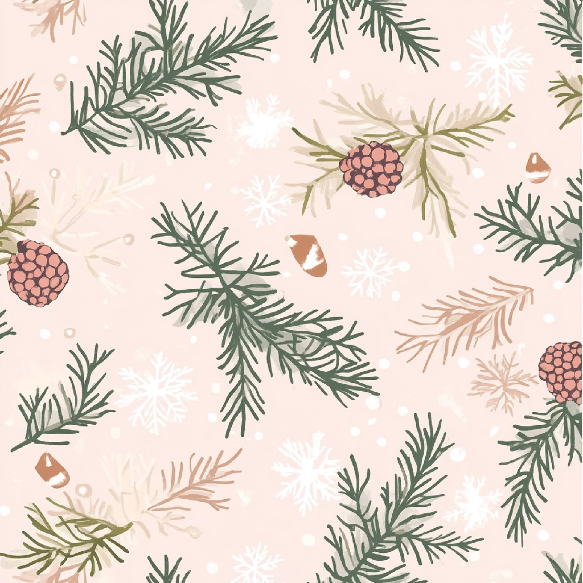Blush Sage Seamless Christmas Patterns Digital Paper - CraftNest - Digital Crafting and Art