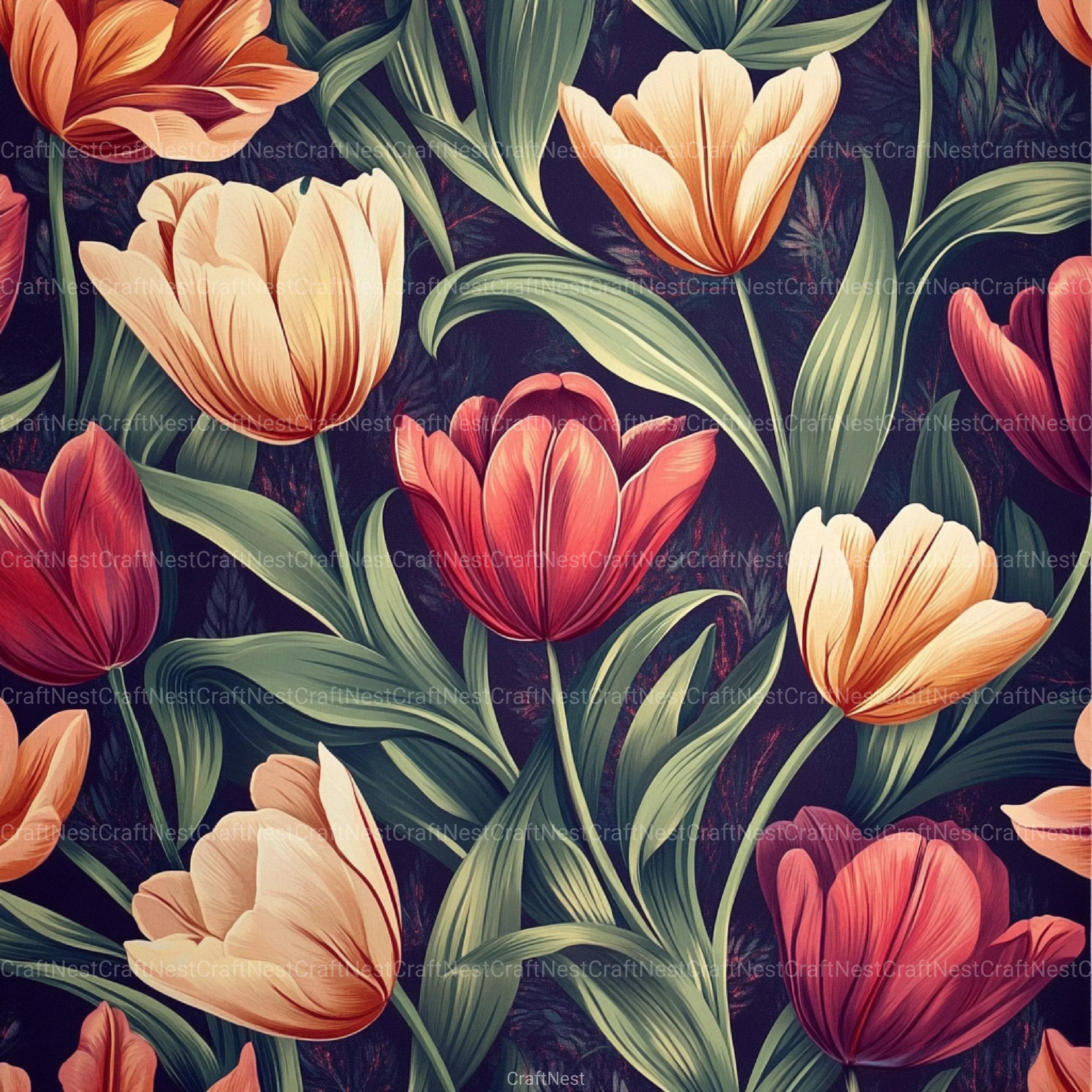 Tulipán Luxury Pattern Designs Clipart Bundle - CraftNest - Digital Crafting and Art