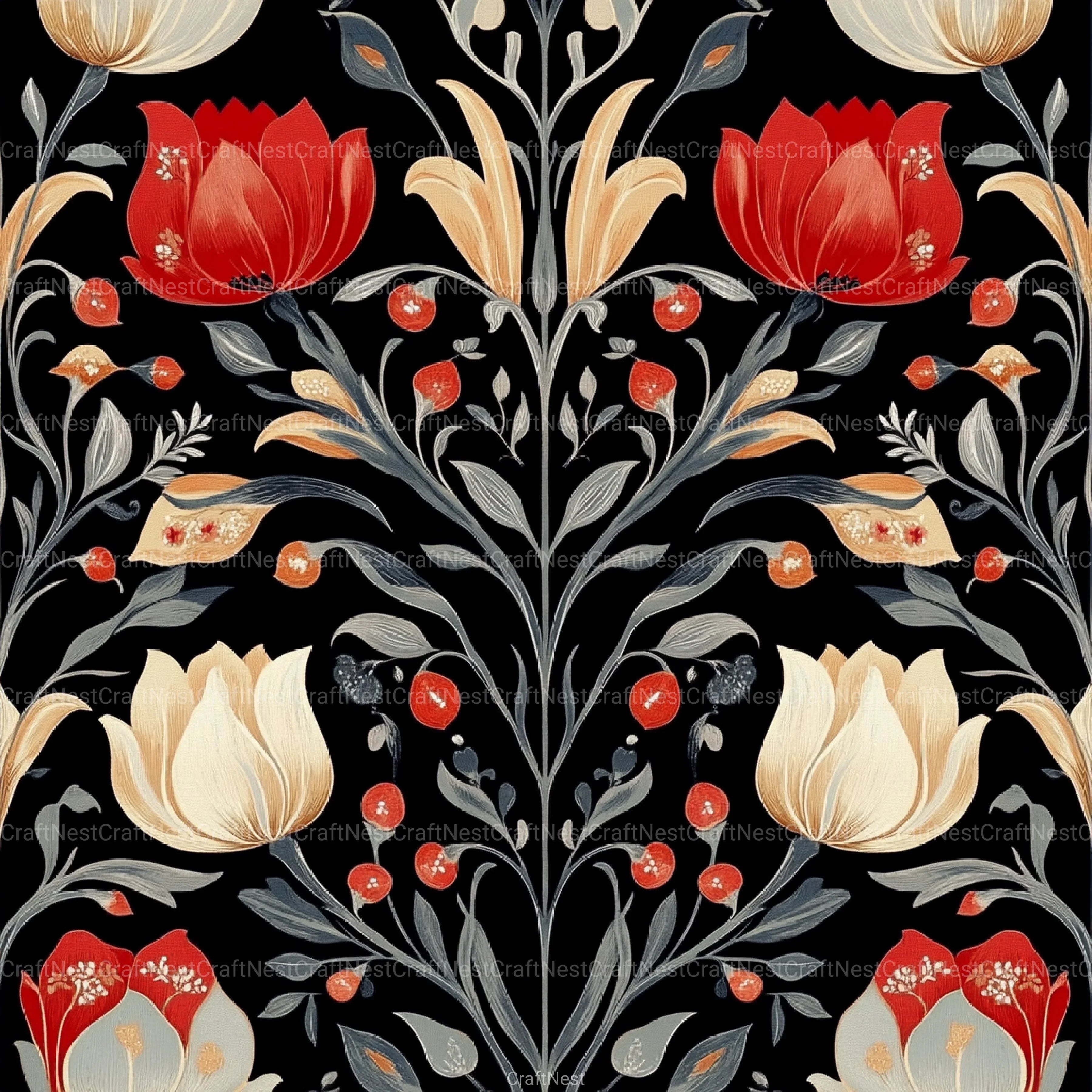 Tulipán Luxury Pattern Designs Clipart Bundle - CraftNest - Digital Crafting and Art