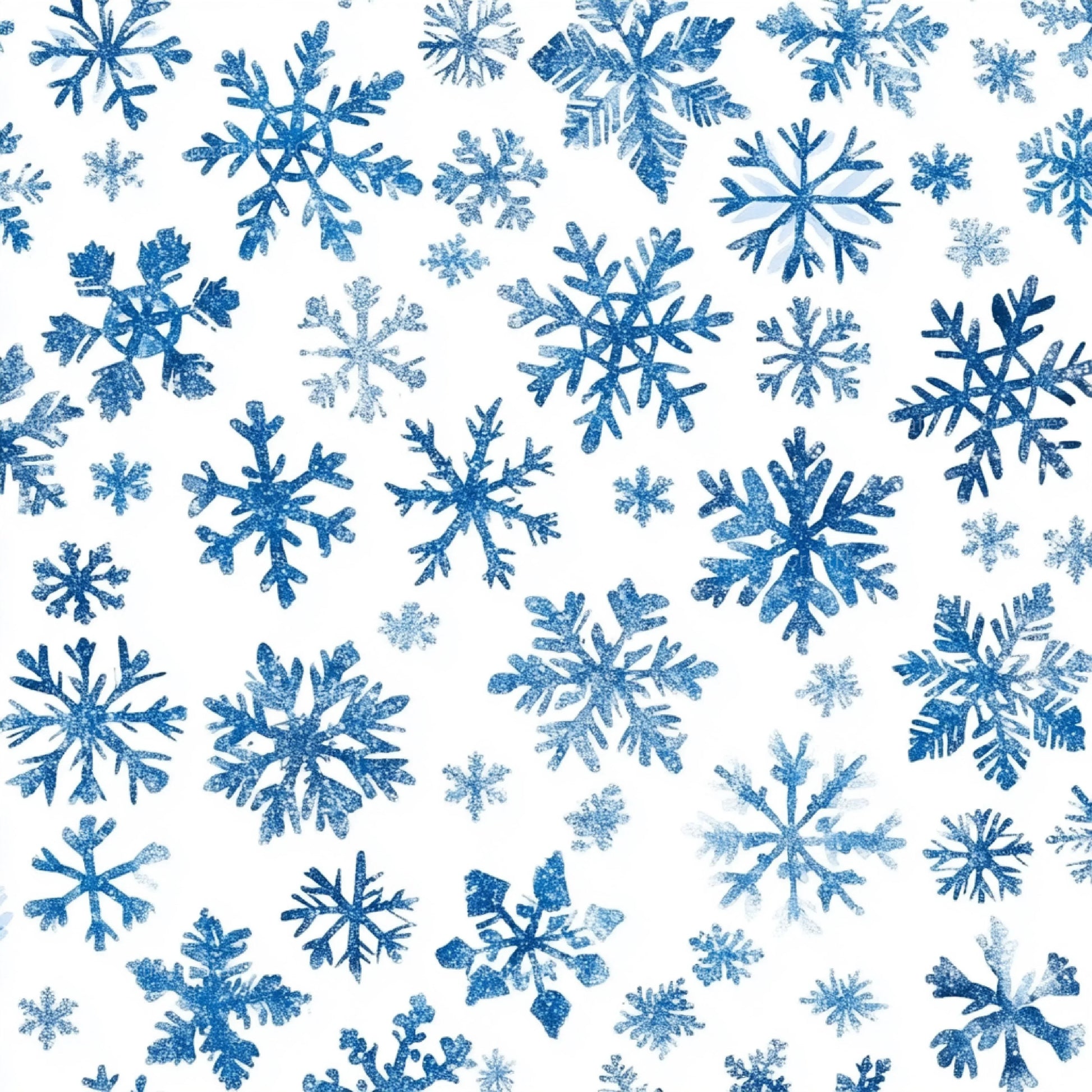 Blue Glitter Snowflakes Winter Pattern Clipart Bundle - CraftNest - Digital Crafting and Art