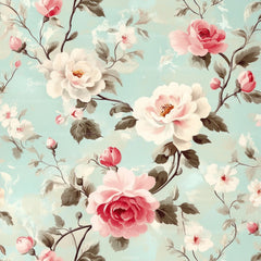 French Shabby Chic Pastel Flower Pattern Clipart Bundle 2 - CraftNest - Digital Crafting and Art