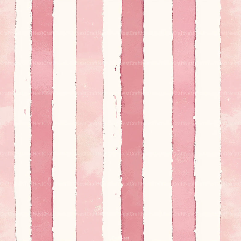 Blush Pink Stripes Pattern Digital Paper - CraftNest - Digital Crafting and Art