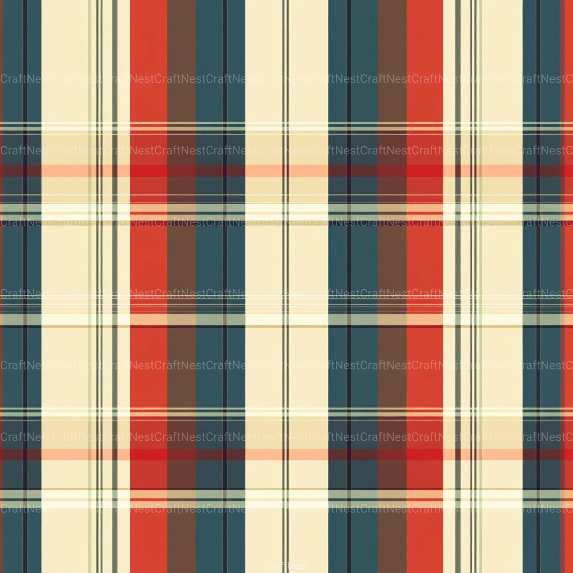 Stripes & Plaids Seamless Pattern Digital Paper - CraftNest - Digital Crafting and Art