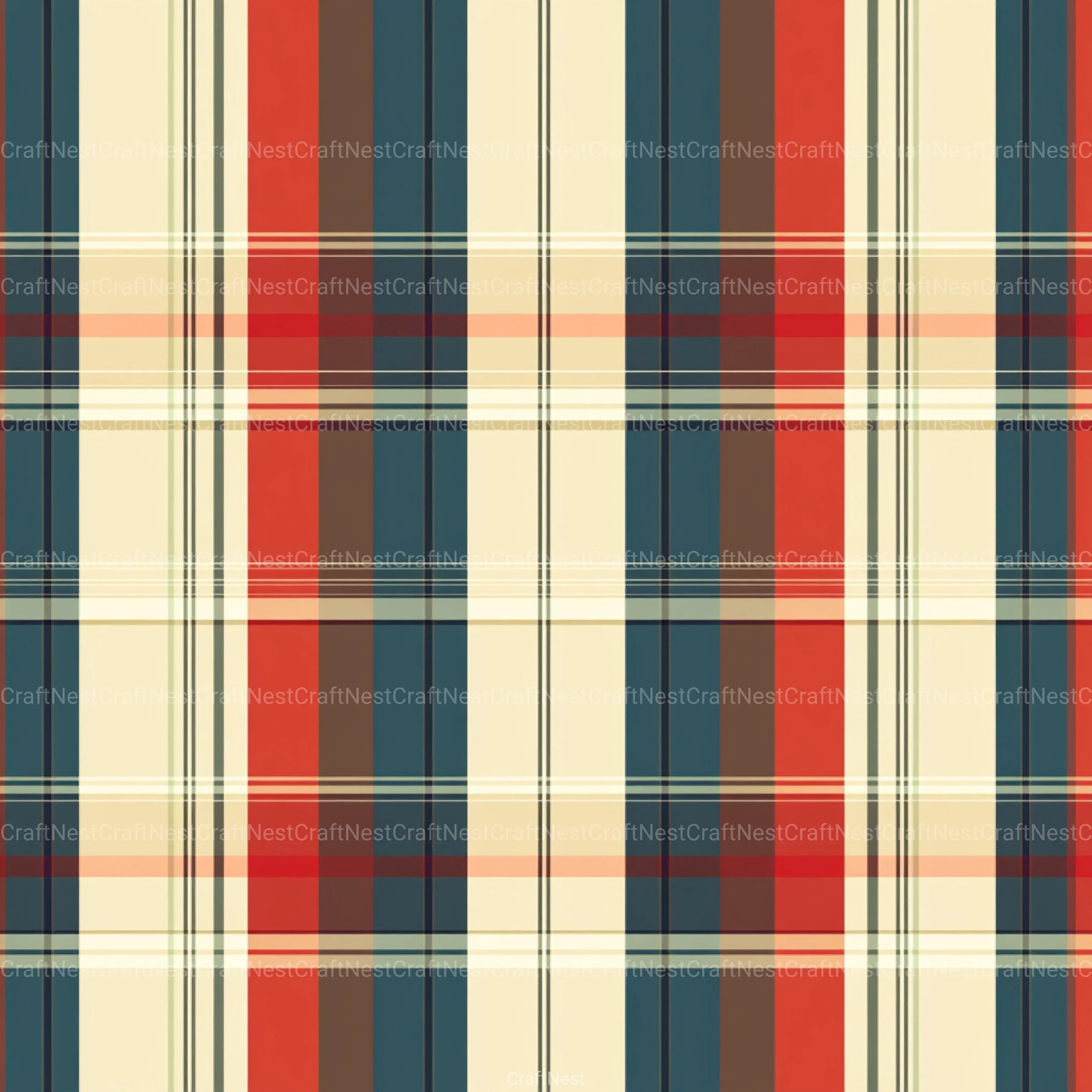 Stripes & Plaids Seamless Pattern Digital Paper - CraftNest - Digital Crafting and Art