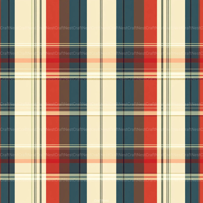 Stripes & Plaids Seamless Pattern Digital Paper - CraftNest - Digital Crafting and Art
