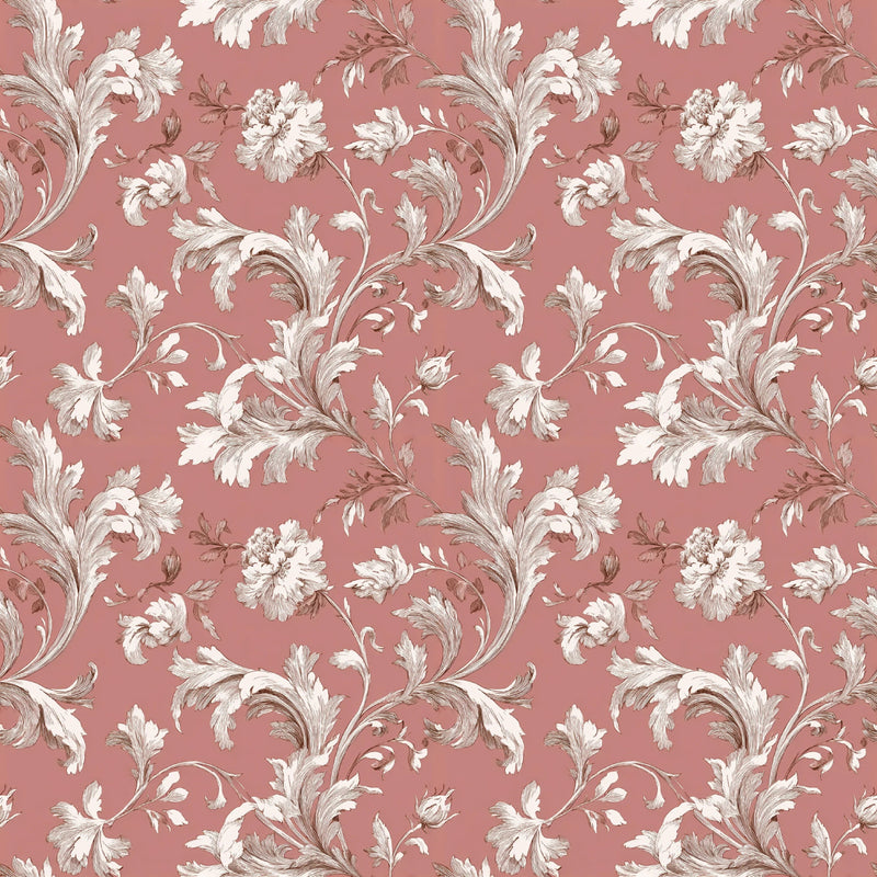 Pink French Toile De Jouy Pattern Clipart Bundle - CraftNest - Digital Crafting and Art