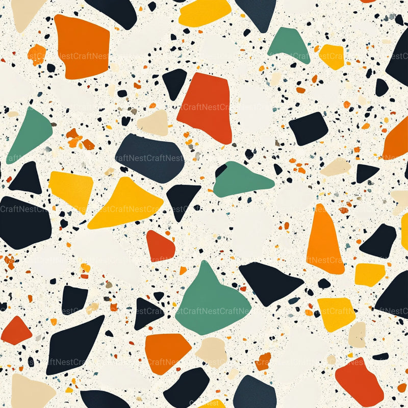 Terrazzo Seamless Patterns Digital Paper - CraftNest - Digital Crafting and Art