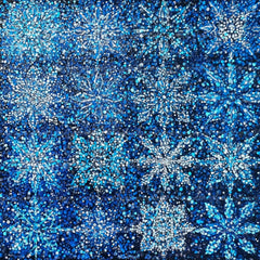 Blue Glitter Snowflakes Winter Pattern Clipart Bundle - CraftNest - Digital Crafting and Art