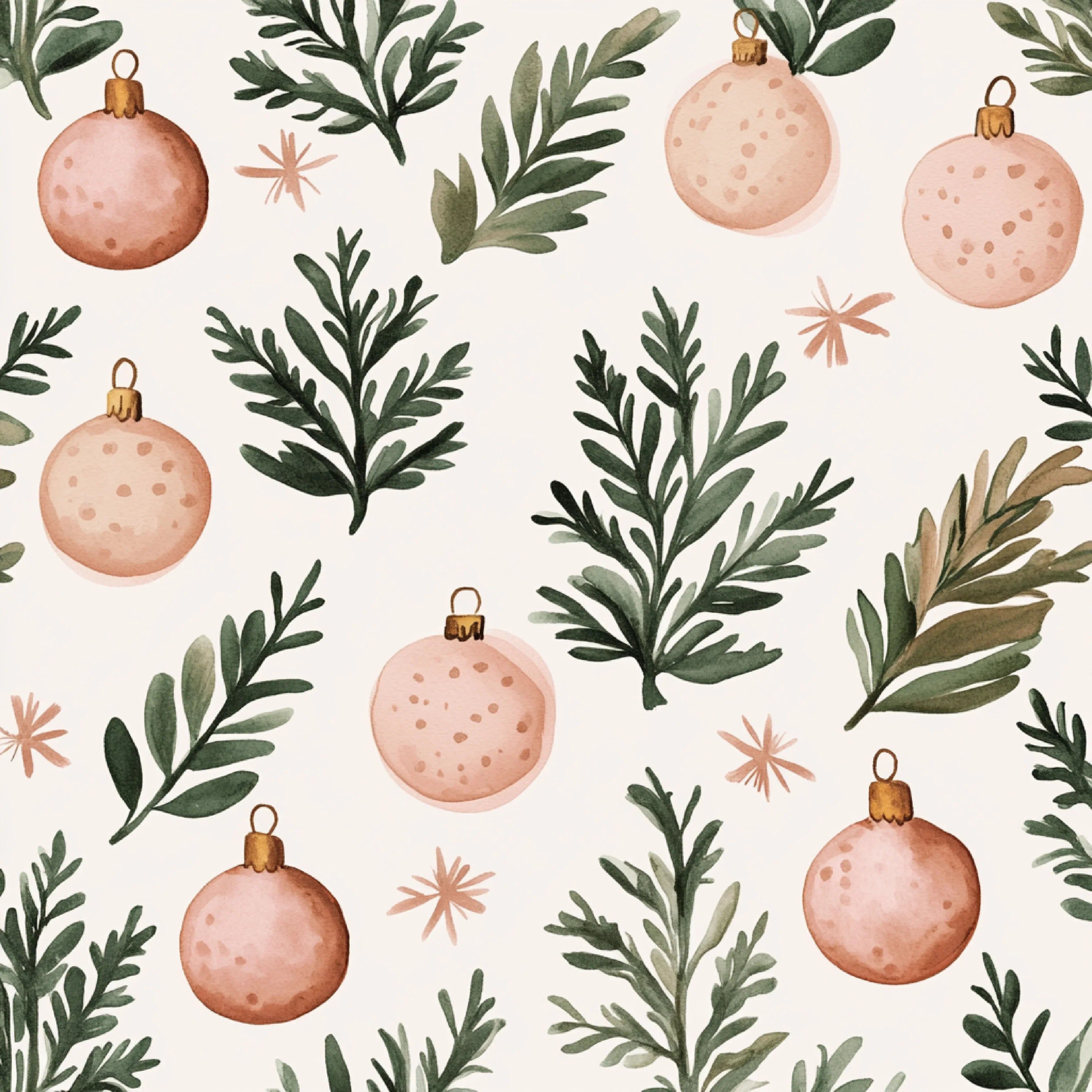 Blush Sage Seamless Christmas Patterns Digital Paper - CraftNest - Digital Crafting and Art