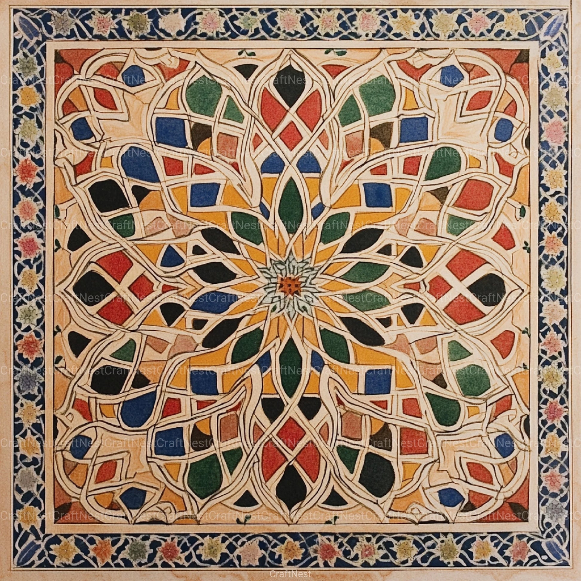 Sacred Geometry Alhambra Patterns Clipart Bundle - CraftNest - Digital Crafting and Art