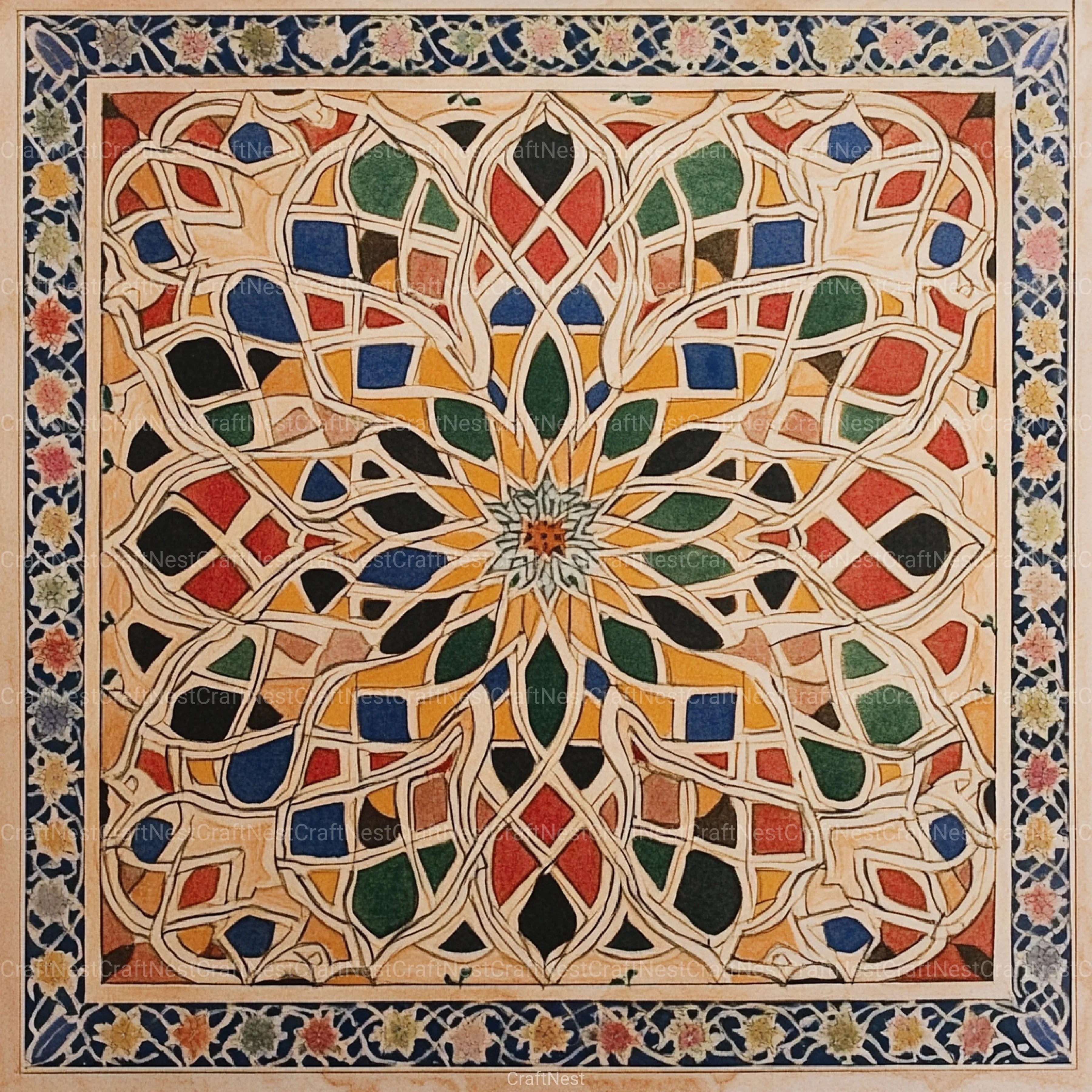 Sacred Geometry Alhambra Patterns Clipart Bundle - CraftNest - Digital Crafting and Art