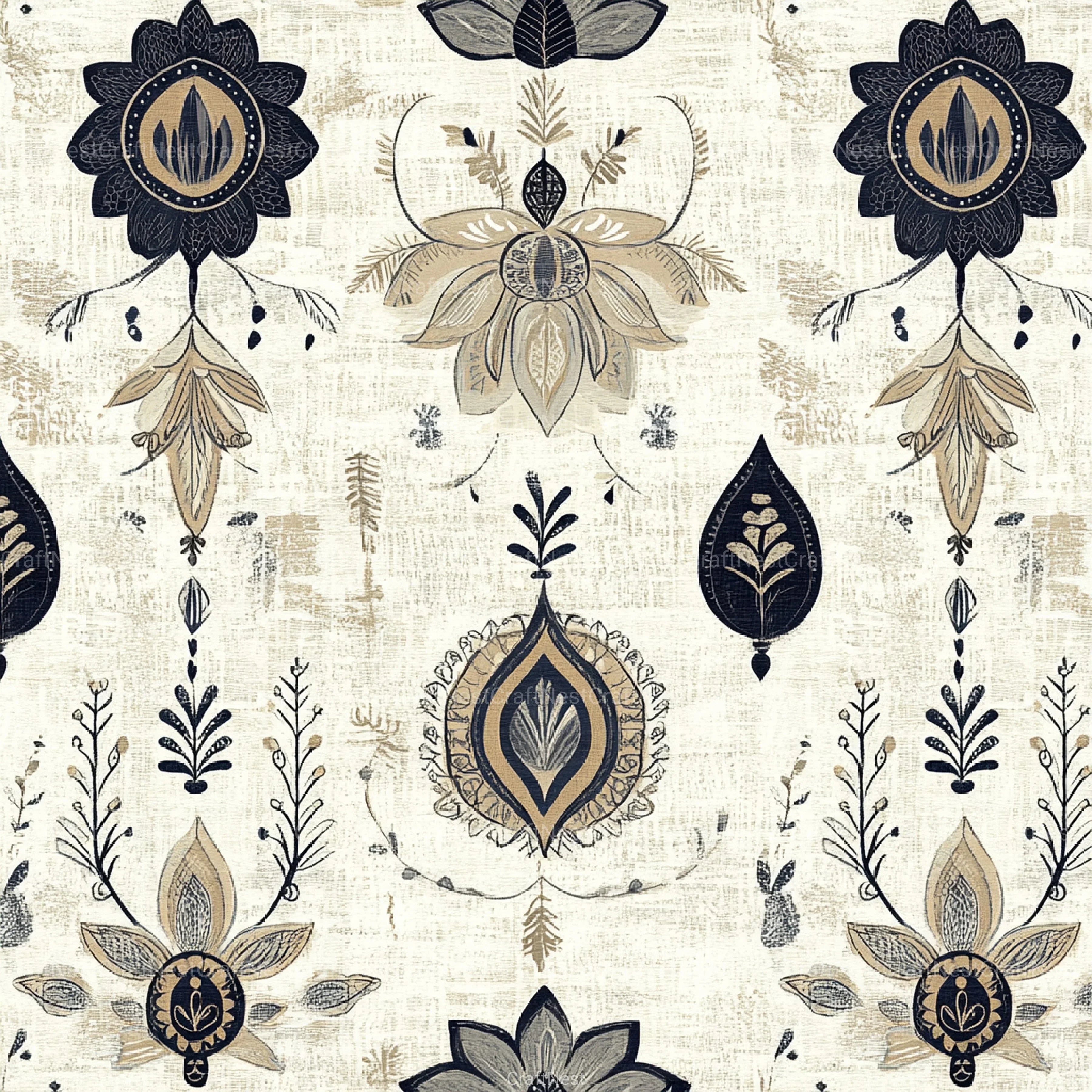 Boho Neutral Pattern Clipart Bundle - CraftNest - Digital Crafting and Art