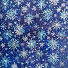 Blue Glitter Snowflakes Winter Pattern Clipart Bundle - CraftNest - Digital Crafting and Art
