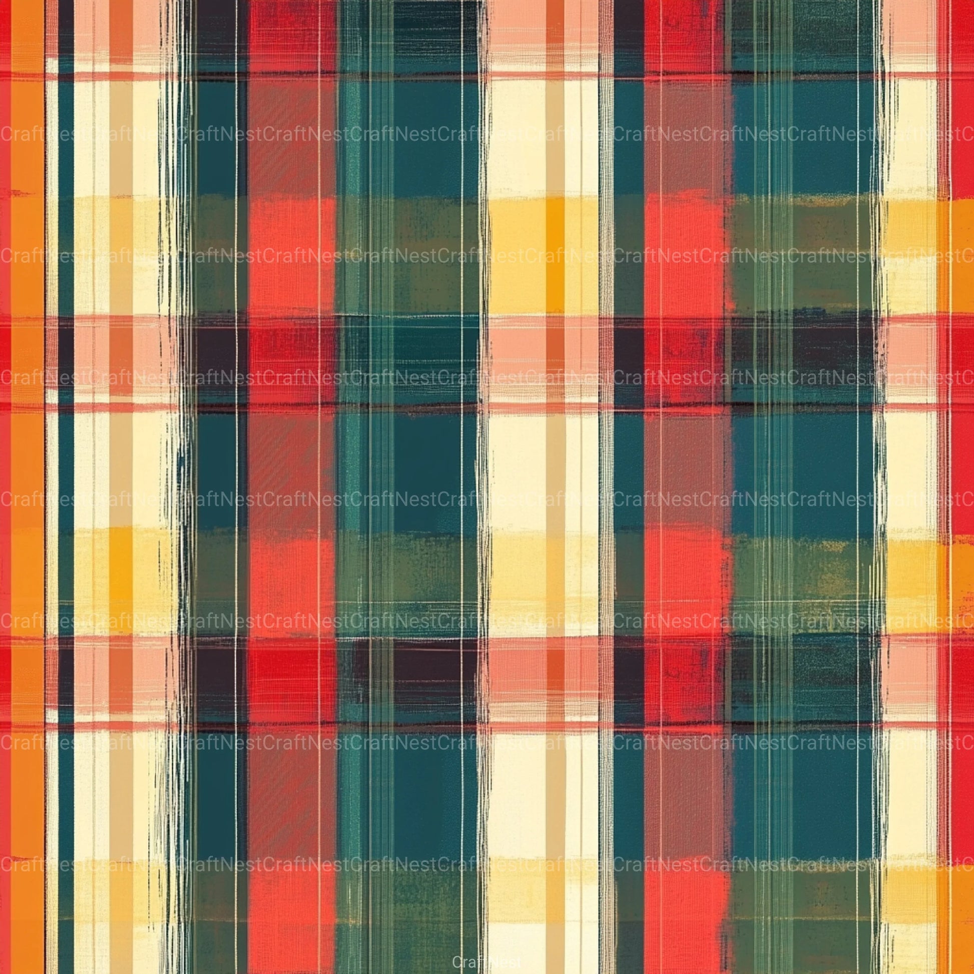 Stripes & Plaids Seamless Pattern Digital Paper - CraftNest - Digital Crafting and Art
