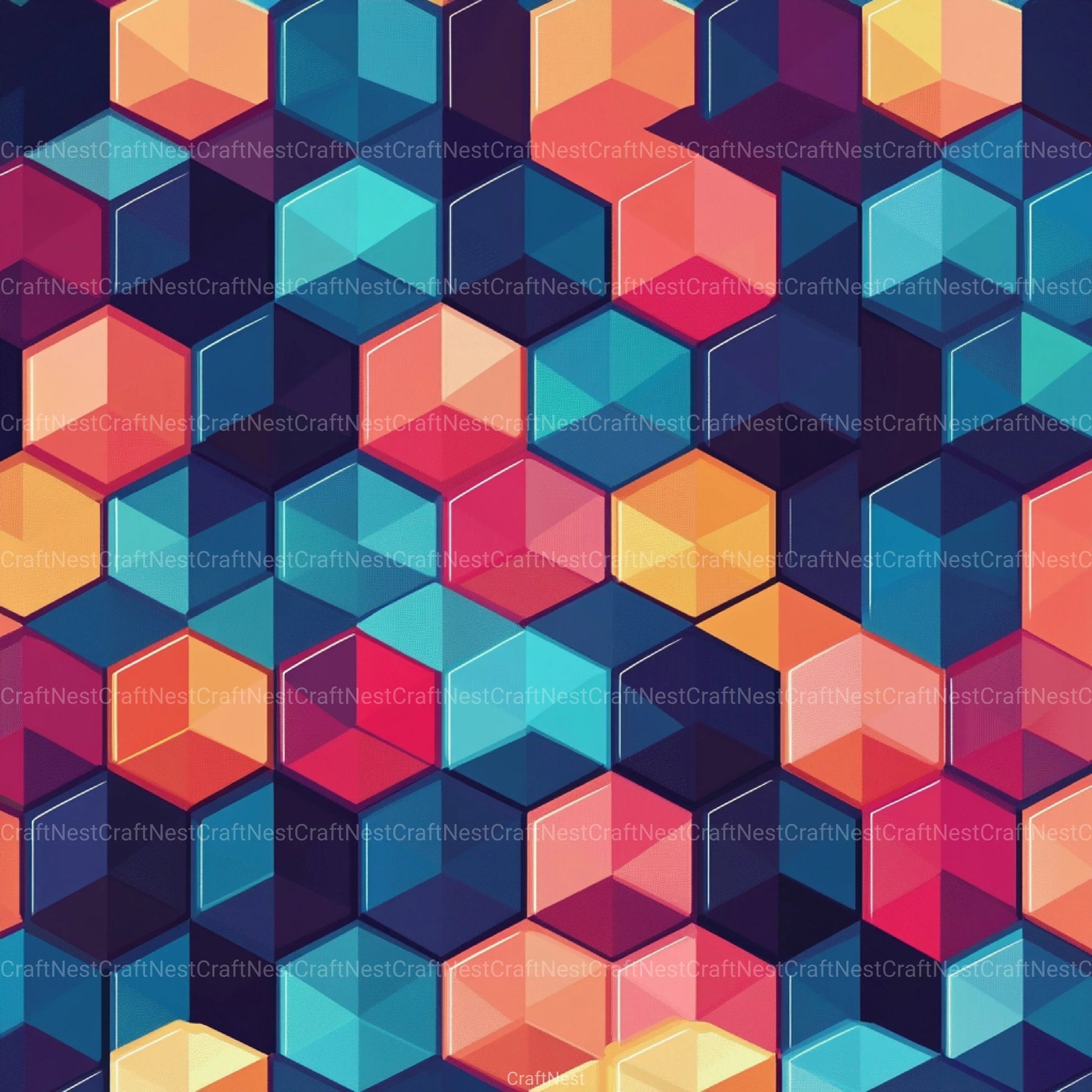 Geometric Seamless Patterns Digital Paper - CraftNest - Digital Crafting and Art
