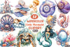 Little Mermaid Under The Sea Clipart Bundle